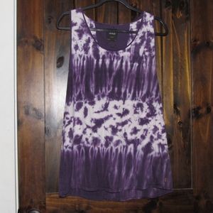 Krew Purple and White Tie Die Tank Top Mens LG